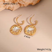 Zircon Stainless Steel Luxury Earrings