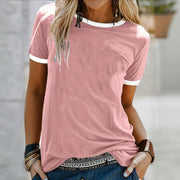 3-Pack Women's Casual Short Sleeve T-Shirts - Basic Round Neck Breathable Tees For Summer