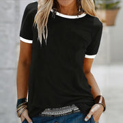 3-Pack Women's Casual Short Sleeve T-Shirts - Basic Round Neck Breathable Tees For Summer