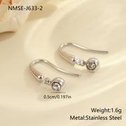 Zircon Stainless Steel Luxury Earrings