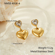 Zircon Stainless Steel Luxury Earrings
