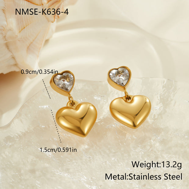 Zircon Stainless Steel Luxury Earrings