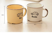 Hot Sale Enamel Mug Cute Car Tea Mug Novelty Outdoor Mug Travel Coffee cup
