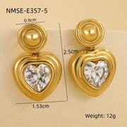 Zircon Stainless Steel Luxury Earrings