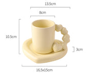 Mug Ceramic Coffee Cup And Saucer Set