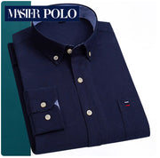 Middle-aged Men's Long Sleeve Pure Cotton Plaid Shirt