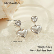 Zircon Stainless Steel Luxury Earrings