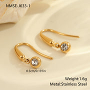 Zircon Stainless Steel Luxury Earrings