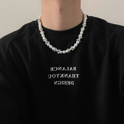 Thorn Splicing Pearl Necklace