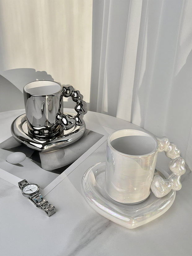 Mug Ceramic Coffee Cup And Saucer Set